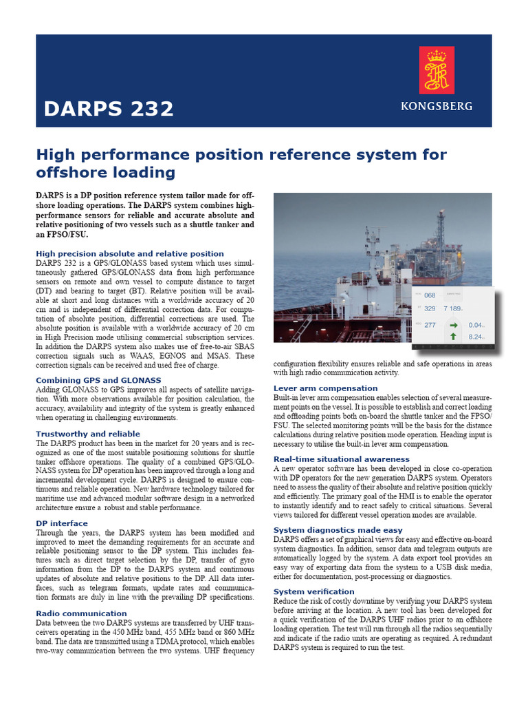 DARPS 232: Offshore Positioning System | PDF | Global Positioning ...