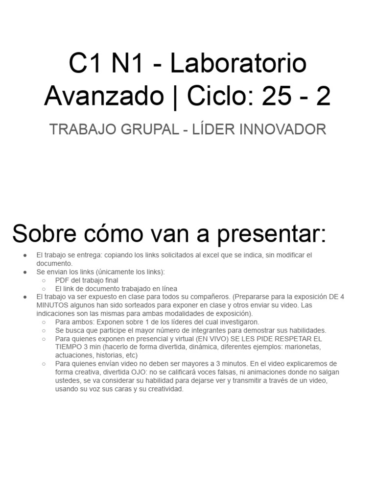 Trabajo Grupal: Liderazgo Innovador | PDF | Liderazgo | Sicología