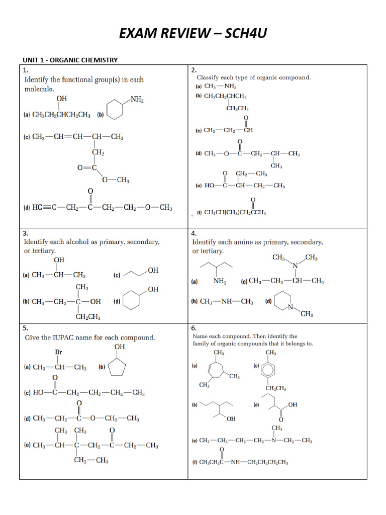 SCH4U Exam Review Guide | PDF | Buffer Solution | Ph