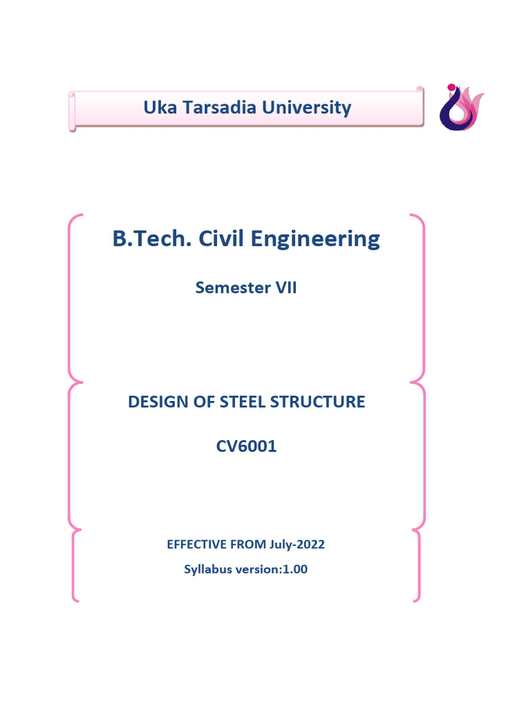 CV6001 - Design of Steel Structure | PDF | Beam (Structure) | Buckling