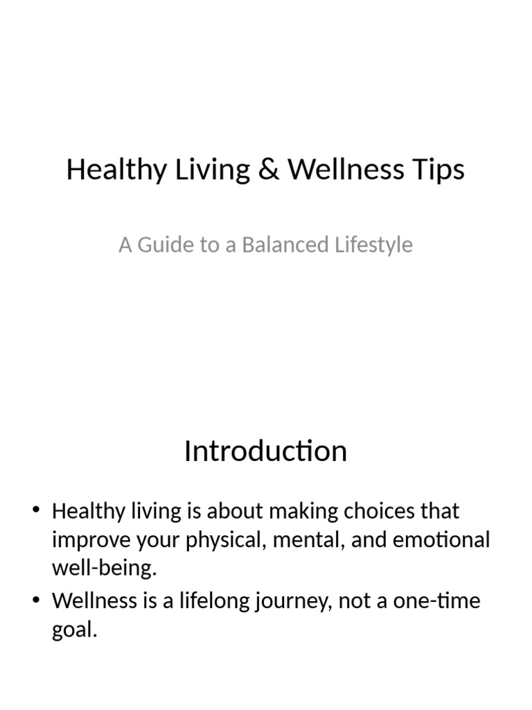 Health and Wellness Lifestyle Guide | PDF