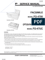 Sharp Fax FO-4700 Parts & Service