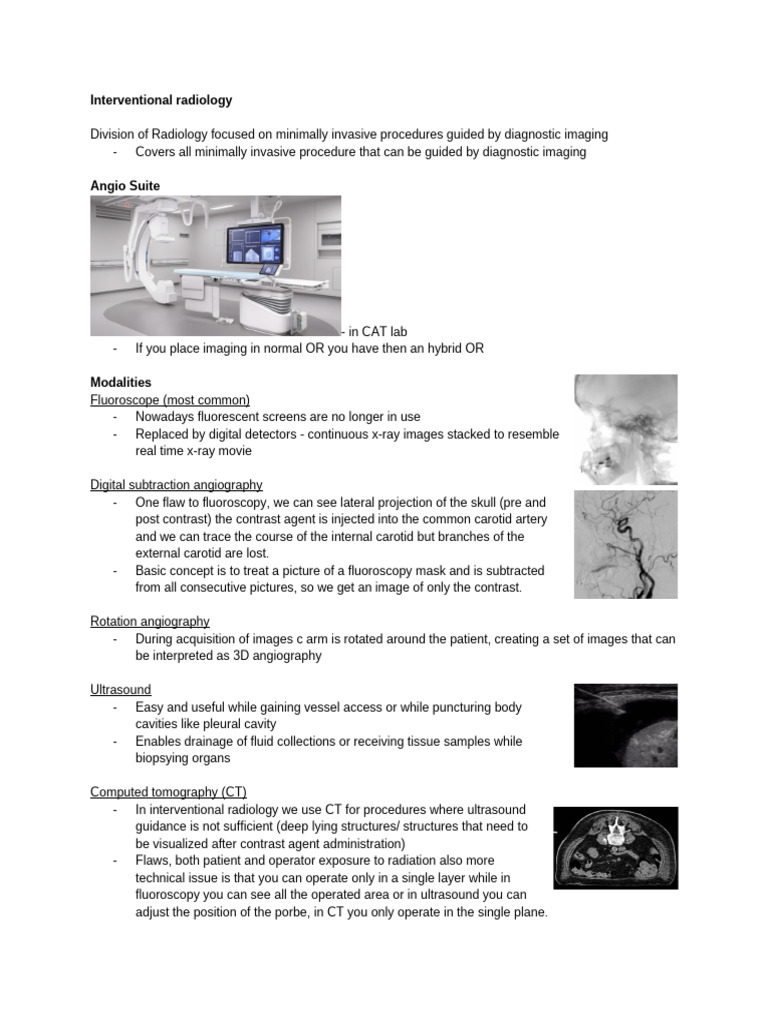 Overview of Interventional Radiology | PDF | Radiology | Interventional ...