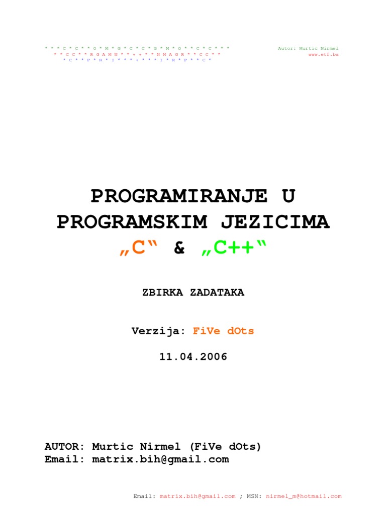 Programiranje C++ | PDF