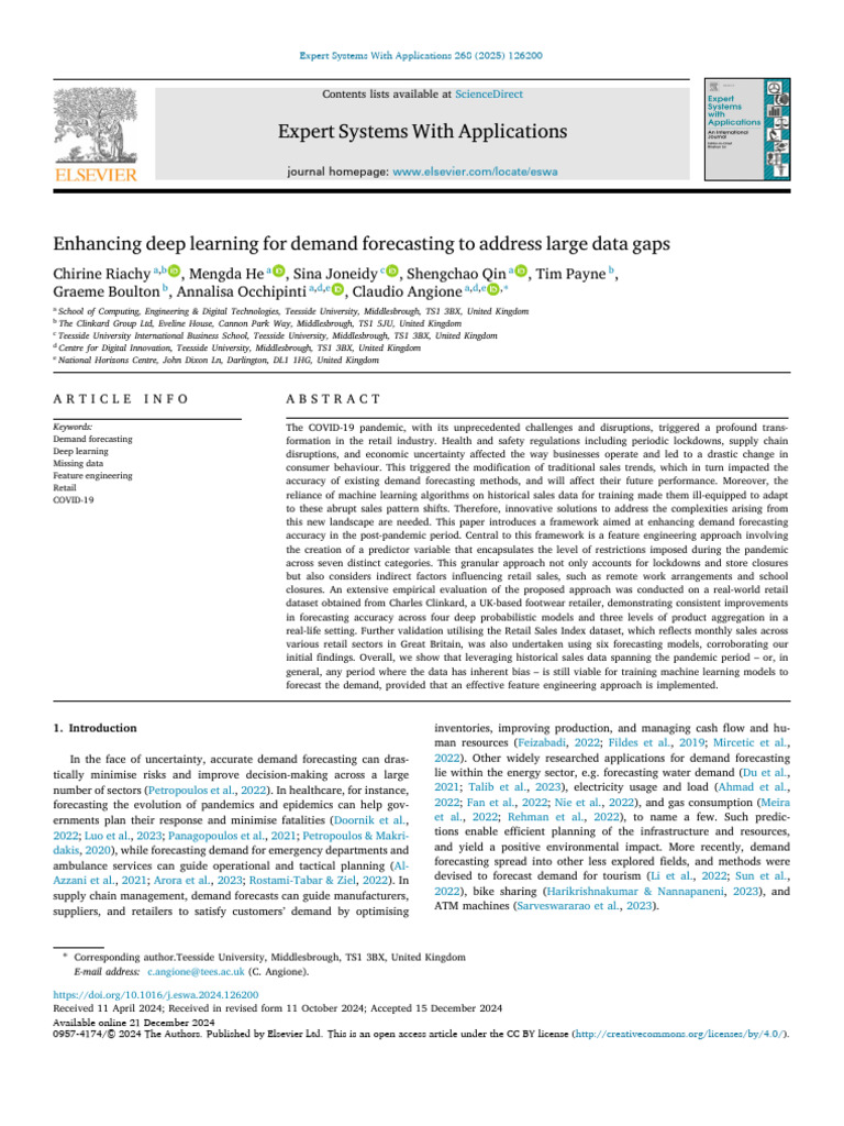 AI-Enhanced Demand Forecasting Framework | PDF | Forecasting | Machine ...
