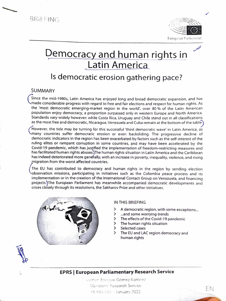 Latin America's Democracy and Human Rights | PDF | Latin America ...