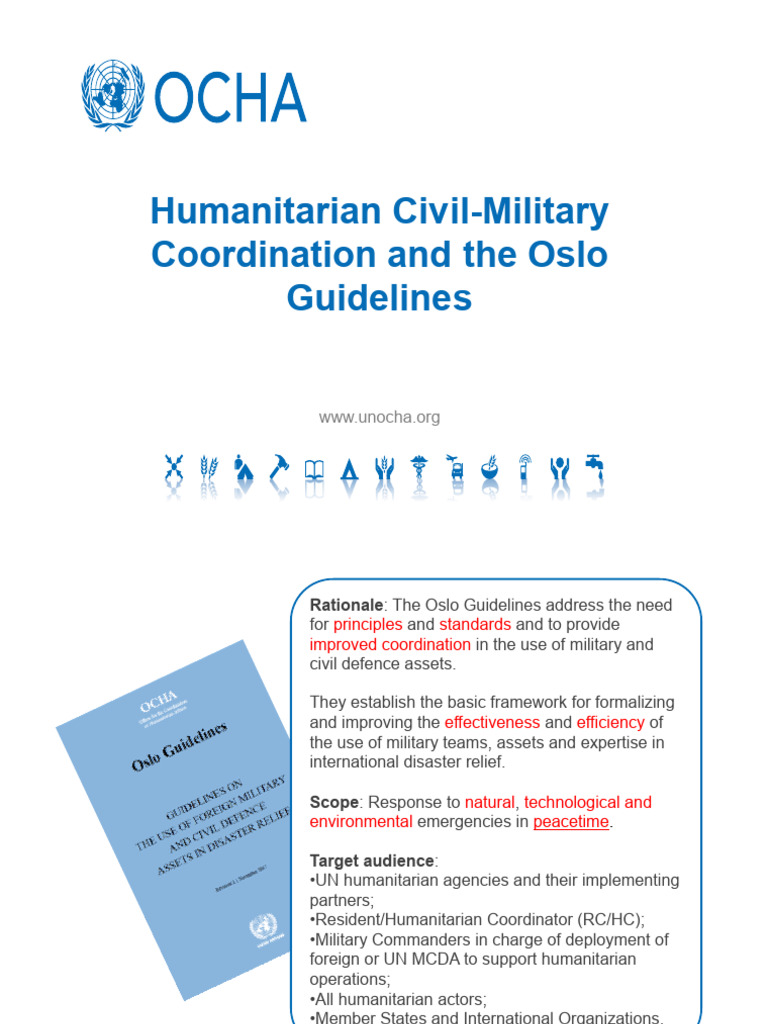 Oslo Guidelines for Humanitarian Coordination | PDF | Humanitarian Aid ...