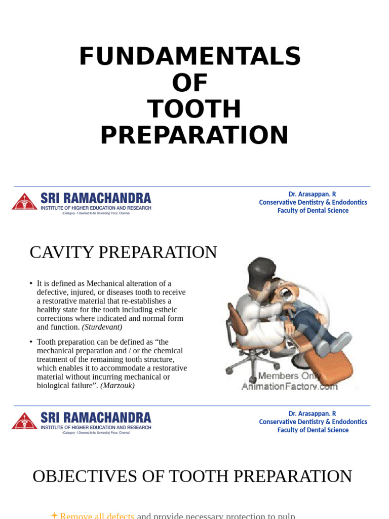 Fundamentals of Tooth Preparation Guide | PDF | Human Tooth | Dentistry