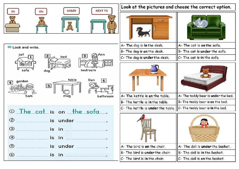 3rd - WORKSHEET - PREPOSITIONS | PDF
