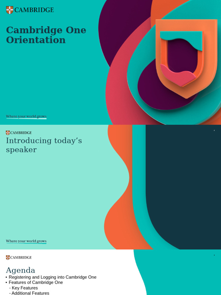 Cambridge One Training Overview Guide | PDF | Learning | Behavior ...