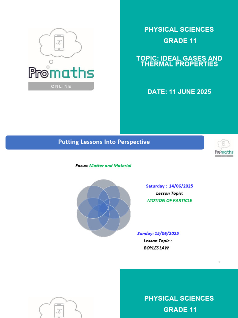 Ideal Gases and Thermal Properties Notes | PDF | Gases | Pressure