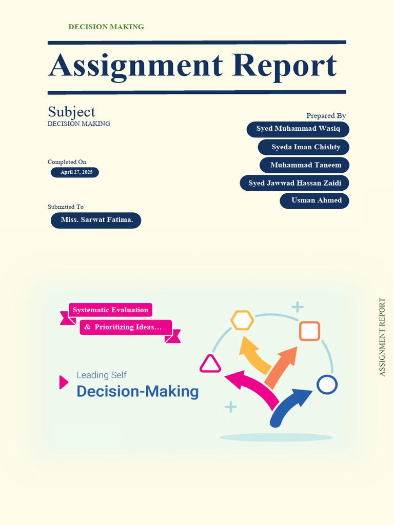 Decision Making - Chapter 4 - Systematic Evaluation and Prioritizing ...