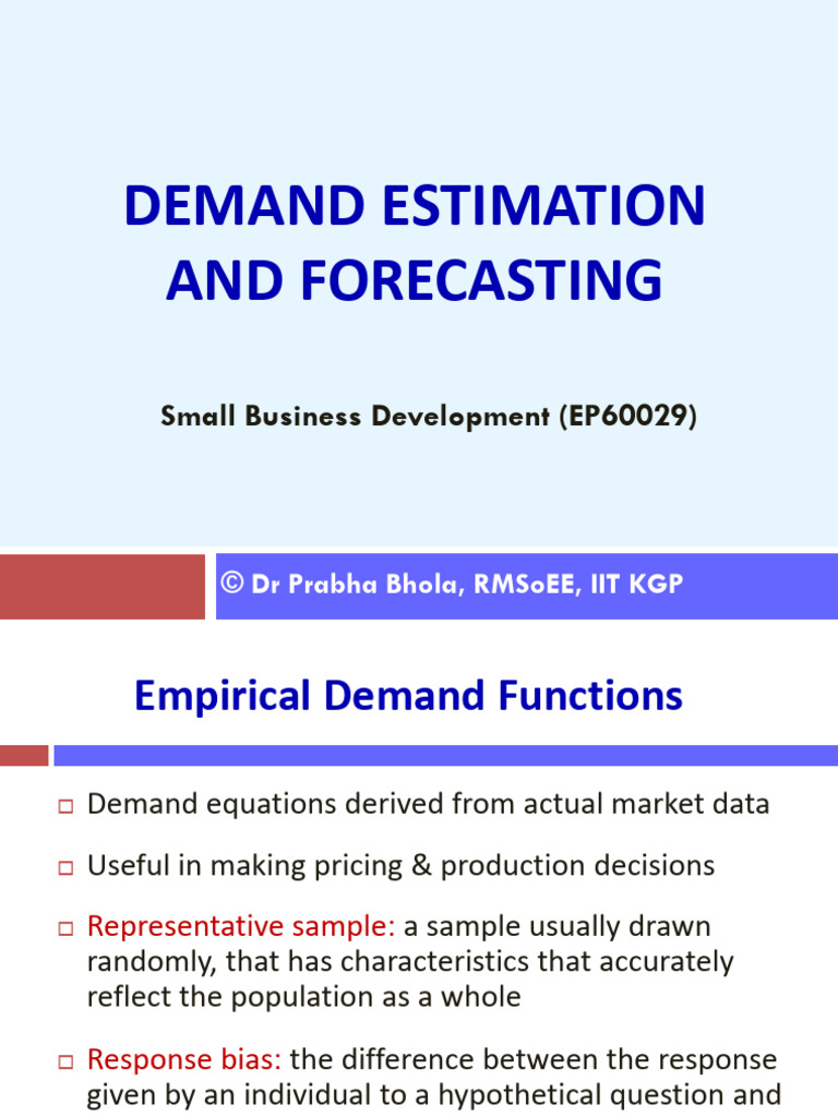 Demand Estimation Techniques Explained | PDF | Regression Analysis ...