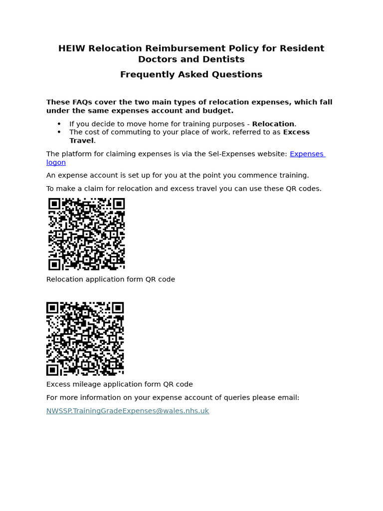 Resident Doctor and Denntist Relocation FAQ | PDF | Taxes | Residency ...