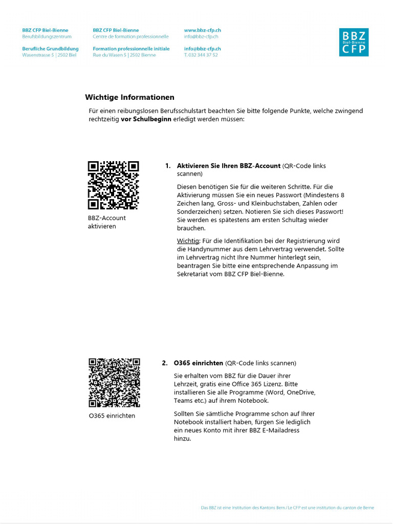 Wichtige Informationen | PDF