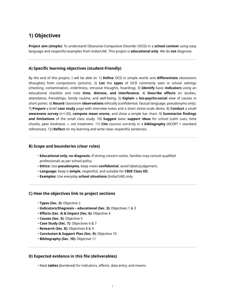 Understanding OCD in Schools | PDF | Obsessive–Compulsive Disorder ...