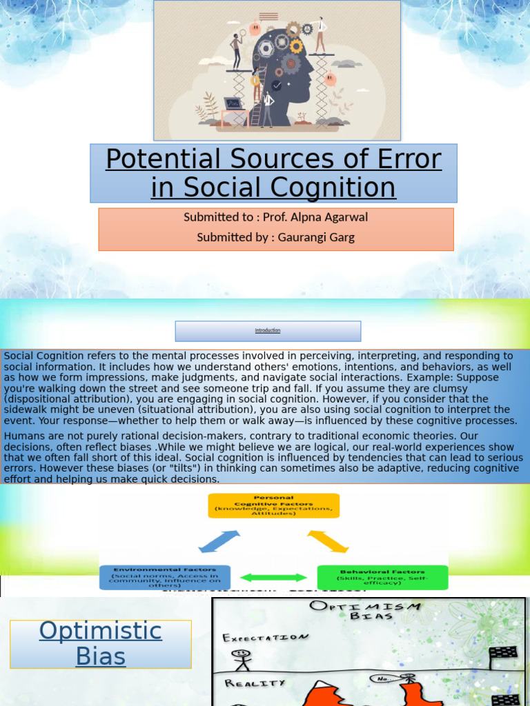 Errors in Social Cognition Explained | PDF | Bias | Thought