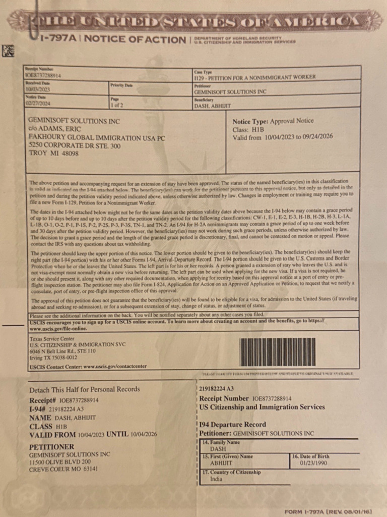 I 797 | PDF