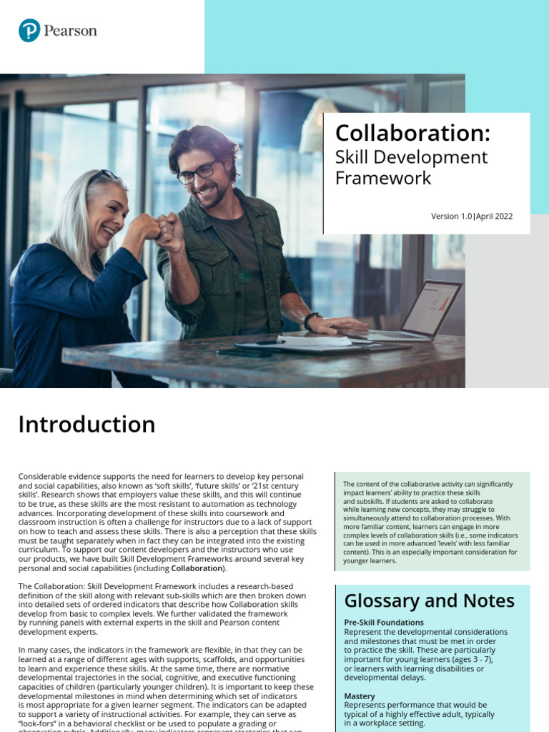 Collaboration Skill Development Framework | PDF | Communication | Learning