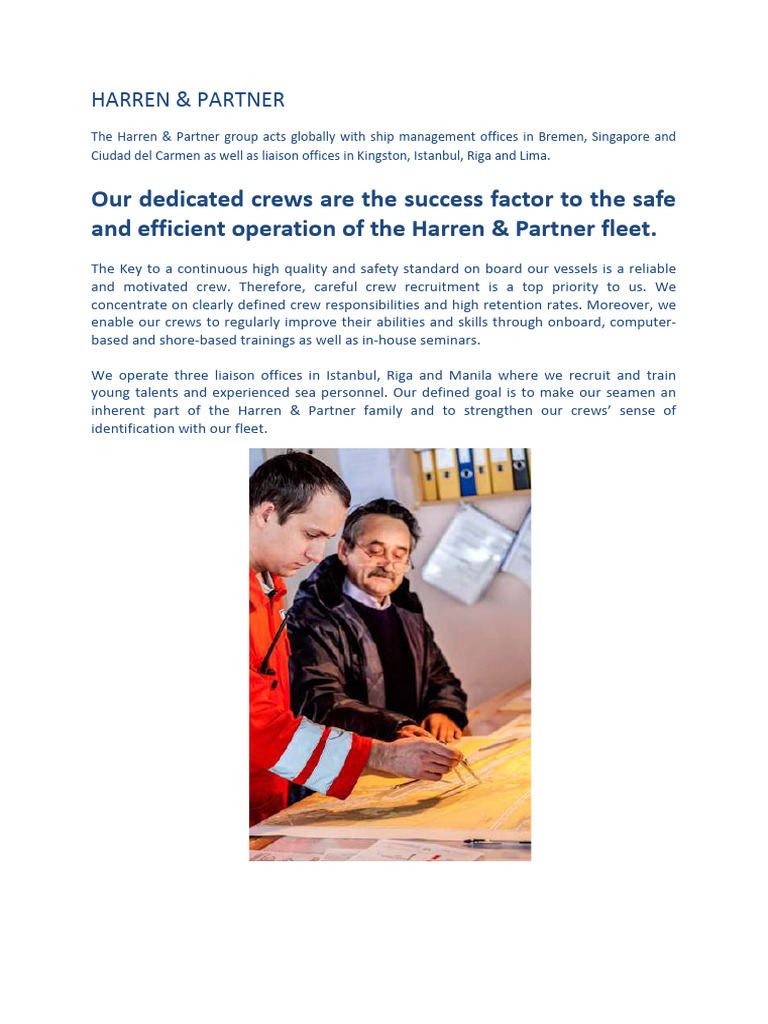 Harren & Partner Crew Management Overview | PDF