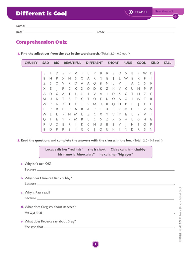 iLearn 2 Comprehension Quiz Guide | PDF
