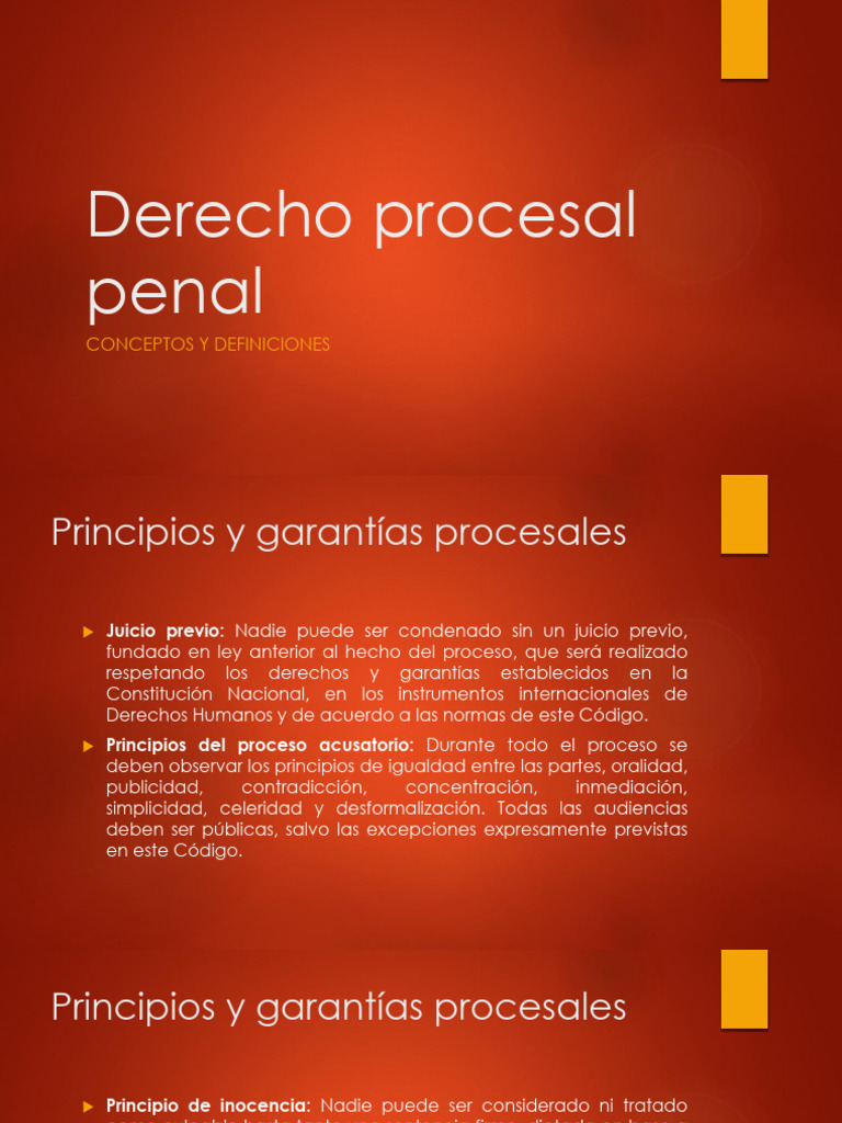 Principios del Derecho Procesal Penal | PDF | Debido al proceso | Fiscal
