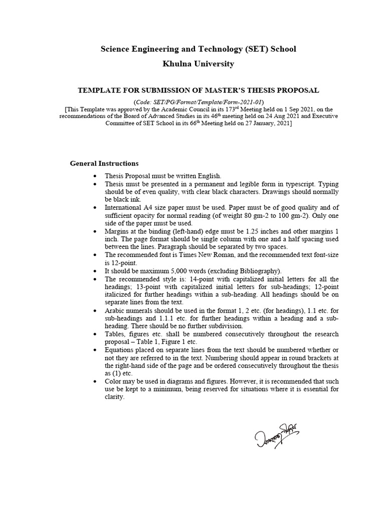 Master's Thesis Proposal Template SET | PDF | Reading Comprehension ...