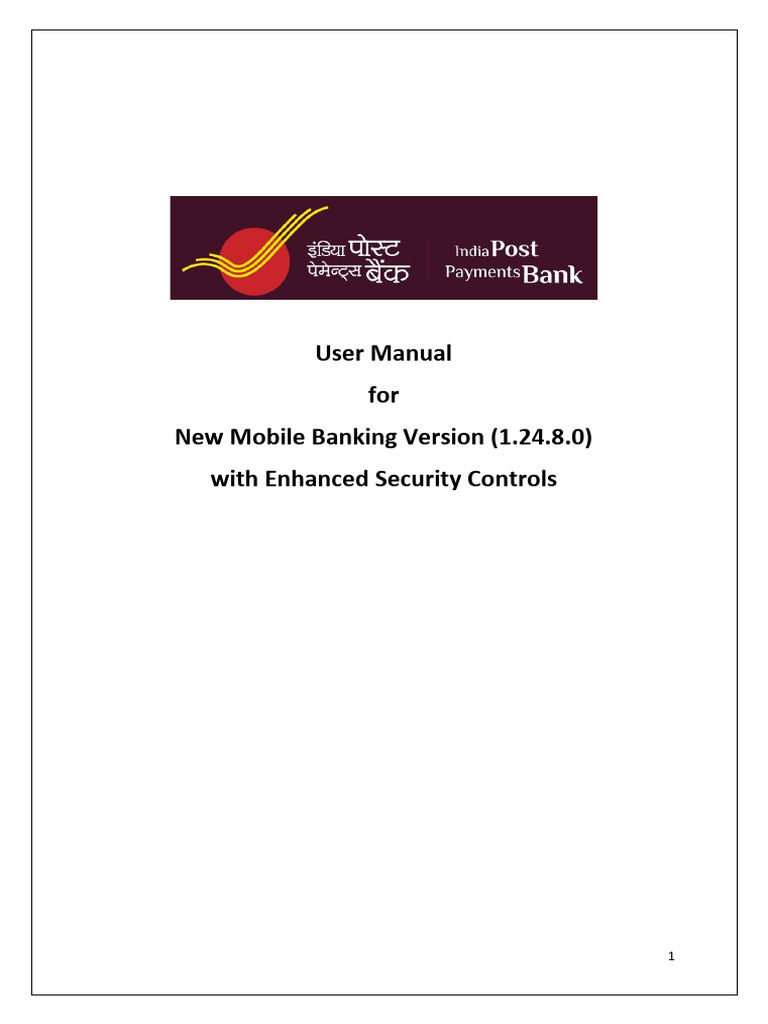 IPPB Mobile Banking User Manual 1.24.8.0 | PDF | Mobile App | Google Play