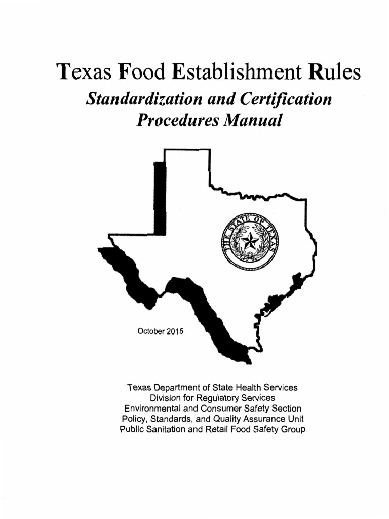 TFER Standardization Guide 2015 | PDF | Food Safety