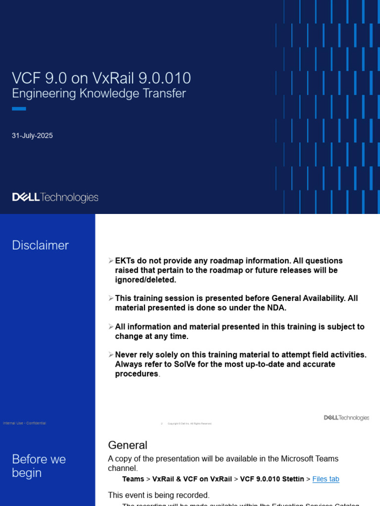 VCF 9.0 on VxRail 9.0 Overview | PDF | Domain Name System | All Rights ...
