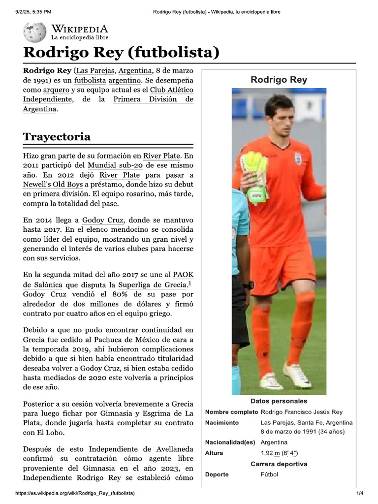 Rodrigo Rey Informe | PDF