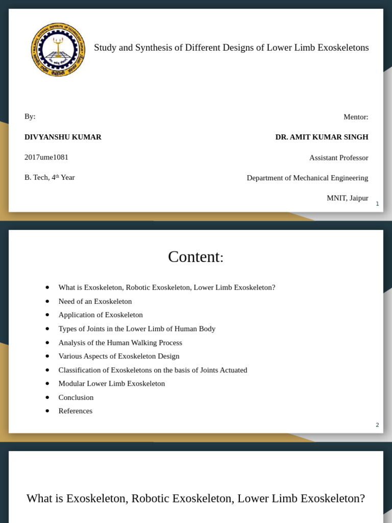 Lower Limb Exoskeleton Design Analysis | PDF | Anatomical Terms Of ...