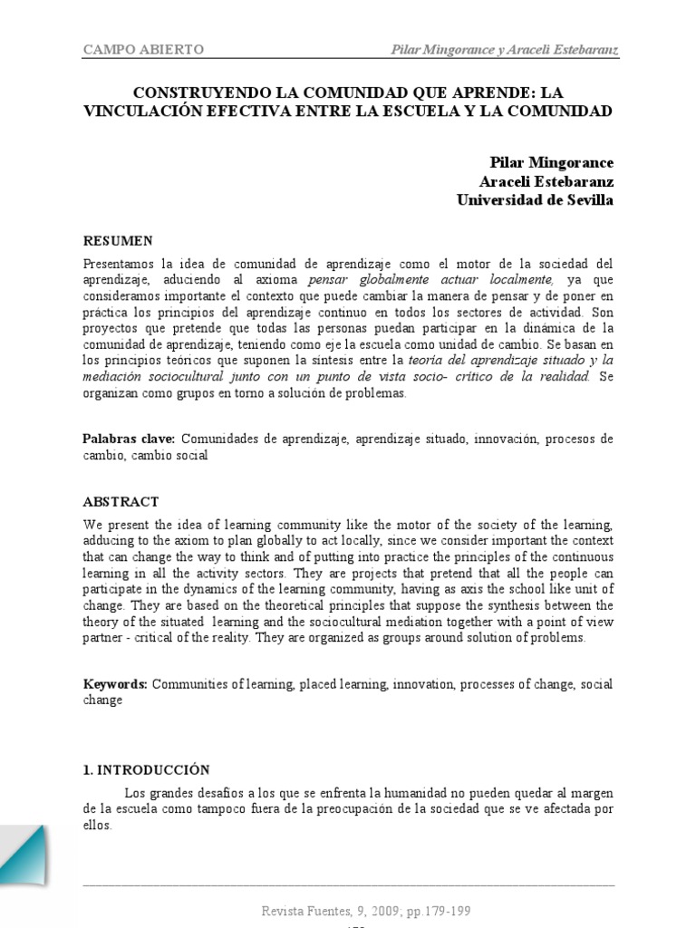 Construyendo La Comunidad Que Aprende | PDF | Aprendizaje | Sociedad
