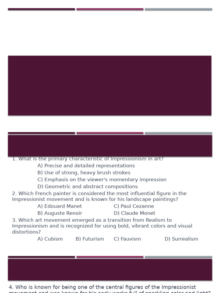 Key Insights on Impressionism | PDF | Impressionism | Abstract Art