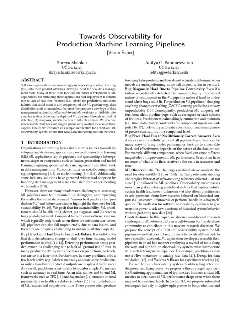 Observability For ML | PDF | Machine Learning | Accuracy And Precision