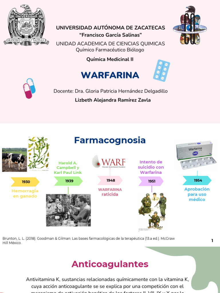 Warfarina: Usos, Efectos y Contraindicaciones | PDF | Embolia ...