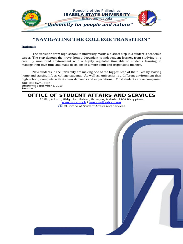 Isabela State University Orientation Guide | PDF | Student Affairs ...