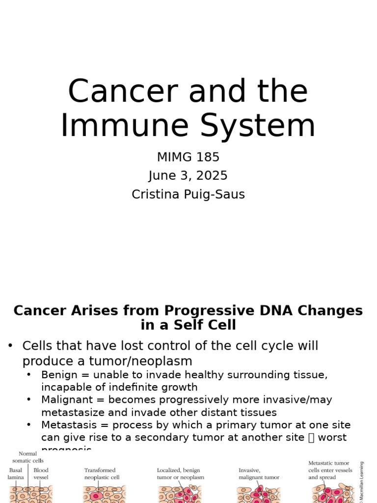 Cancer Immunology and Treatment Insights | PDF | Antigen | Immune System