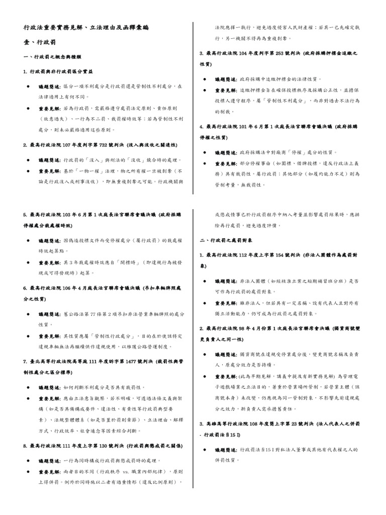 行政法重要實務見解 | PDF