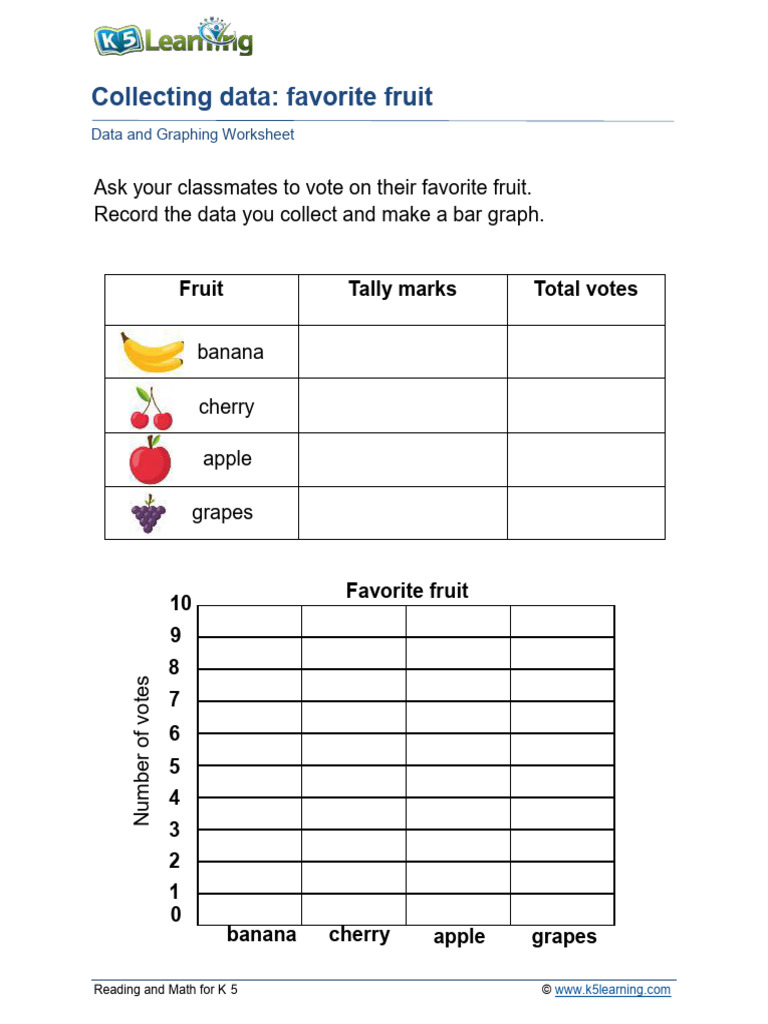 Grade 1 Data Collection Worksheet | PDF