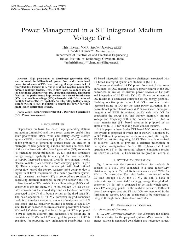 Power Management in Smart Transformers | PDF | Photovoltaic System ...