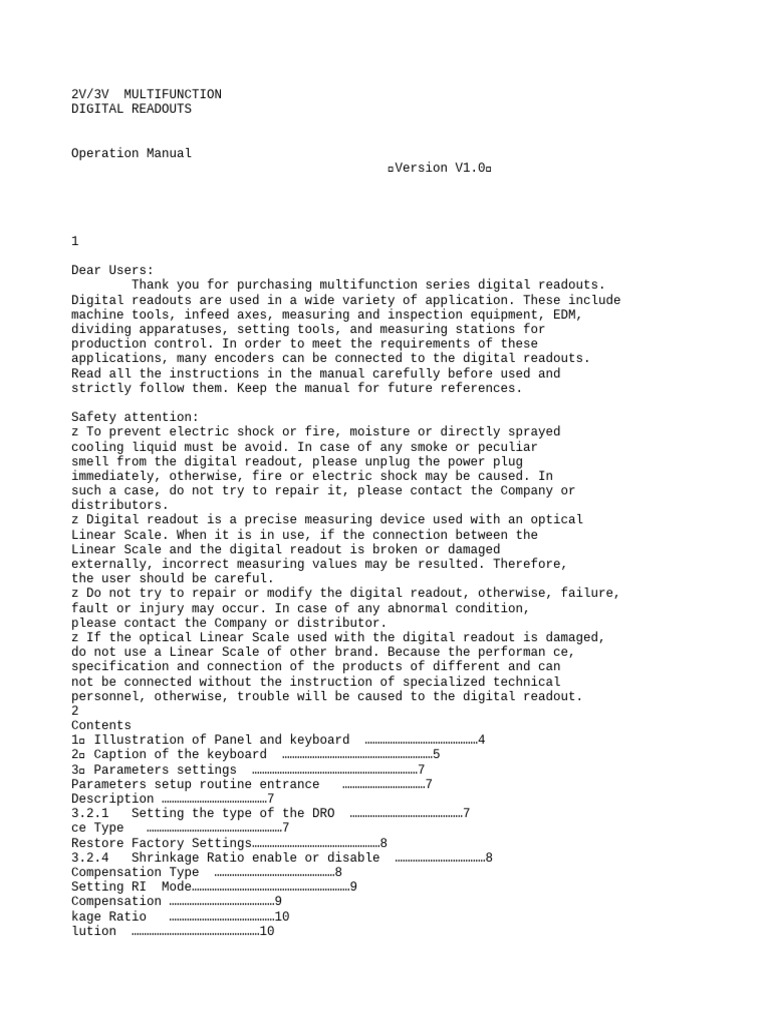Toauto DRO Operation Manual V1.0 | PDF | Machining | Coordinate System