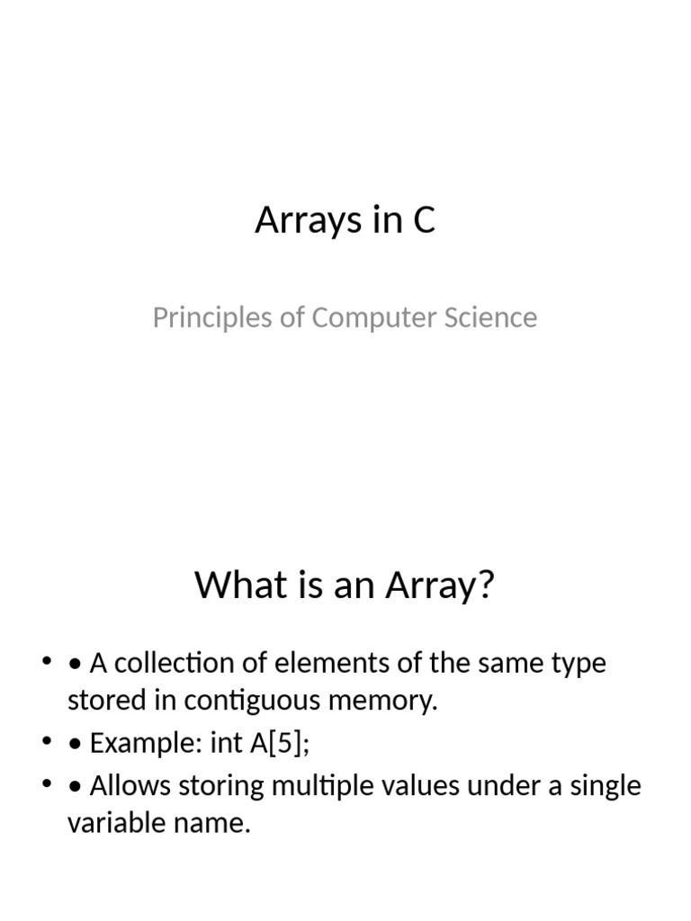 Understanding Arrays in C Programming | PDF