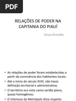 RELAÇÕES DE PODER NA CAPITANIA DO PIAUÍ