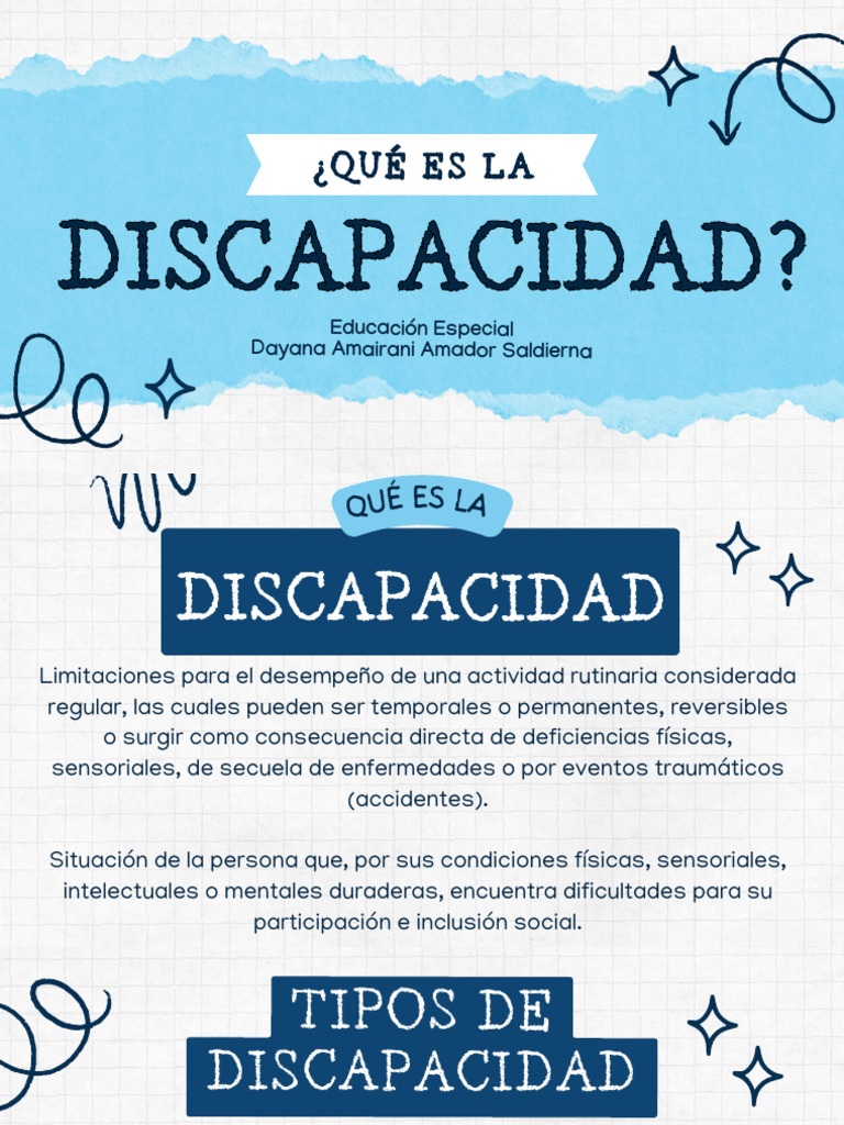 Tipos y Enfoque de la Discapacidad | PDF | Invalidez | Enfermedades y ...