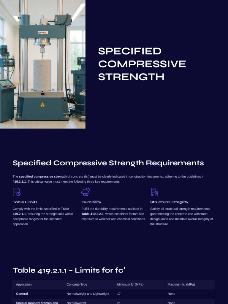 Specified Compressive Strength 2 | PDF | Strength Of Materials | Concrete