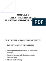 Module 6 Creative Strategy- Planning and Development 2003