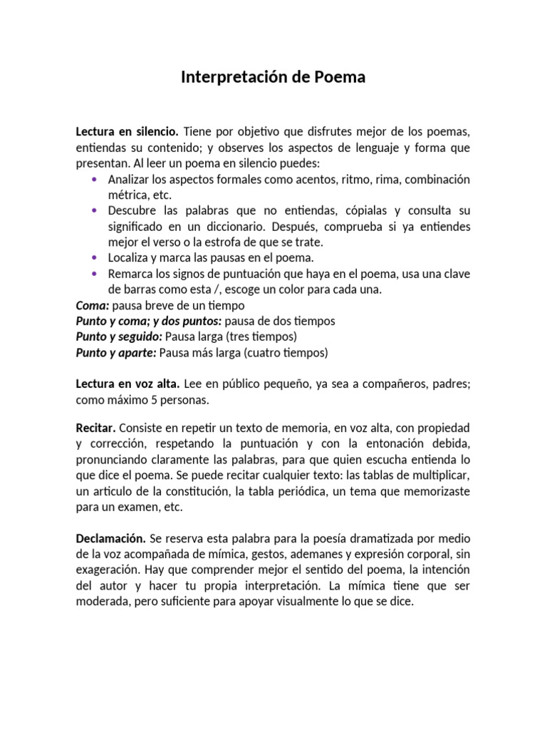 Guía para interpretar poemas | PDF