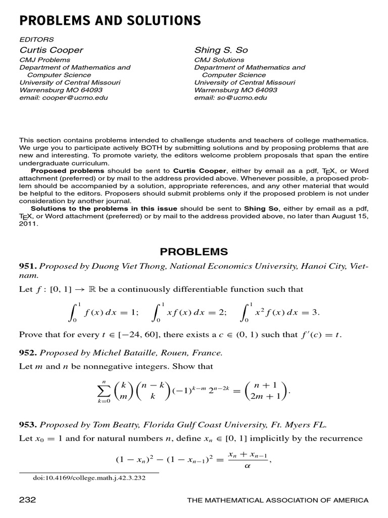 CMJ2011 3 | PDF | Mathematical Relations | Mathematics