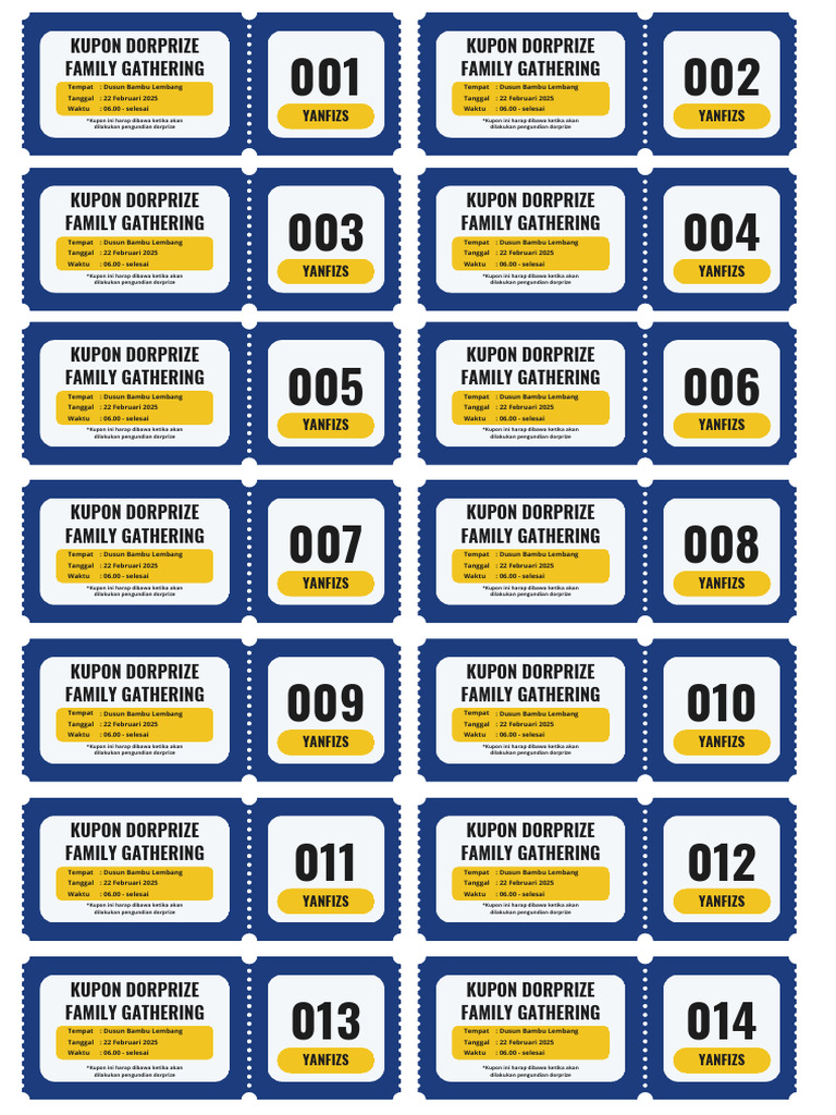 Kupon Doorprize Family Gathering 2025 | PDF
